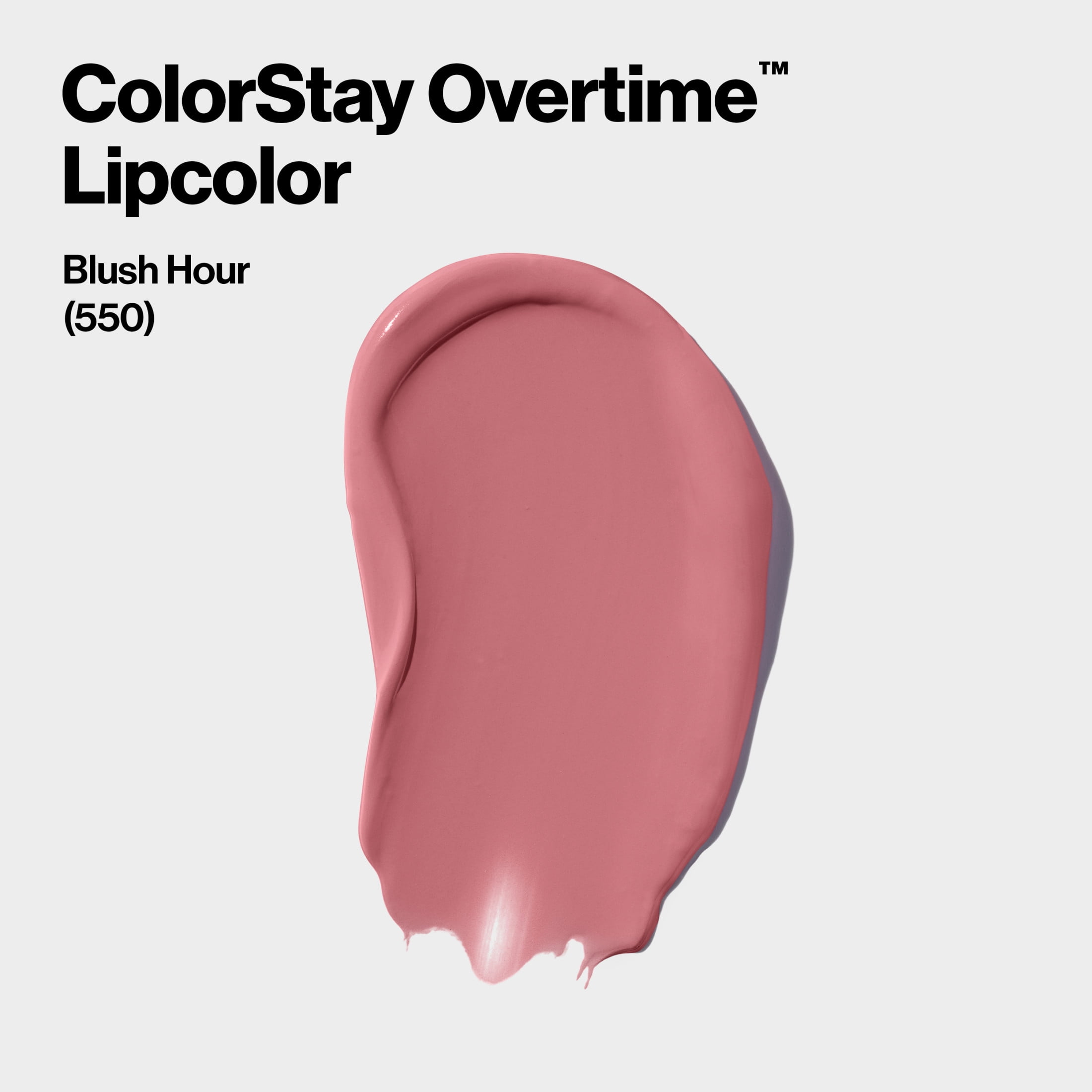 (3 pack) Revlon ColorStay Overtime Longwearing Gloss Lipstick with Vitamin E, 550 Blush Hour, 0.07 fl oz