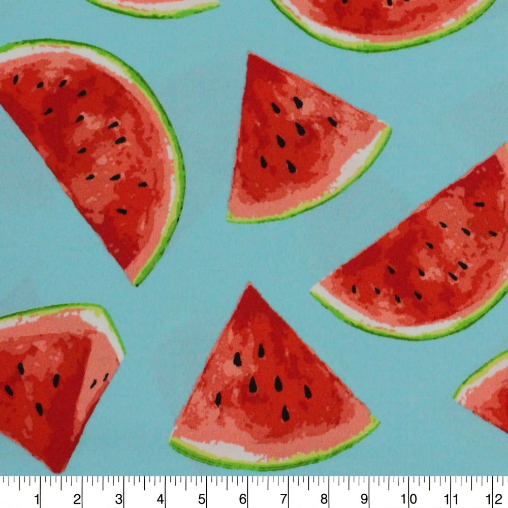 Berkshire Home 100% Polyester 54" Indoor/Outdoor Watermelon Aqua Fabric, by the Yard