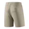 thumbnail image 4 of DPTALR Men's Solid Color Ice Silk Sports Casual Running Shorts with Drawstring & Zipper Pockets,Khaki,Big and Tall Men XXXXXL, 4 of 6