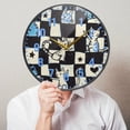 thumbnail image 6 of Yayeee Wall Clock Battery Operated 9.5" Silent Quartz Non-Ticking for Living Room Decor, Blue and White Cat, 6 of 8