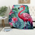 thumbnail image 2 of Jiayy Flamingo Throw Blanket, Adorable Super-Soft Extra-Large Flamingo Blanket for Girls, Teens, Women, and Kids, Cute Flamingo BlanketWarm and Cozy Throw for Travelling, Bed or Couch, 2 of 7