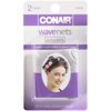 Conair Brown Wave Nets, 2 Pack