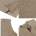 thumbnail image 4 of LTTVQM Sleeveless Muscle T Shirts for Men 2026 Summer Casual V Neck Button Up Henley Tank Tops with Pocket for Workout Athletic Khaki L, 4 of 7