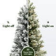 thumbnail image 4 of 4Ft Pre-Lit LED Battery-Operated with Timer Artificial Flocked Fir Christmas Tree with Square Planter, 4 of 20