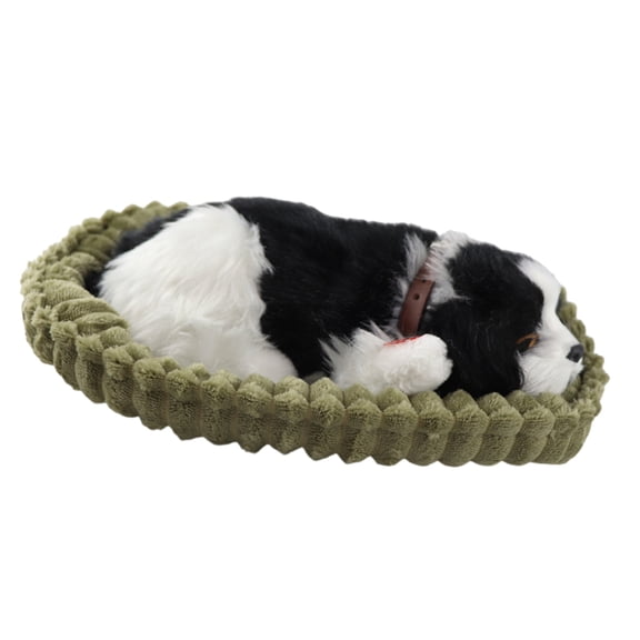 Simulation Breathing Toy Lovely Realistic Plush Sleeping Dog Plush Dolls Ornaments Home Decors for Lover
