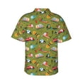 thumbnail image 4 of Xecao Transportation Prints print Hawaiian shirt - a stylish short-sleeve button-down for men, perfect for casual beach and tropical outings., 4 of 9