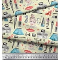 thumbnail image 3 of Soimoi Poly Georgette Fabric Lipstick,Perfume Bottle & Dress Fashion Printed Fabric 1 Yard 52 Inch Wide, 3 of 3