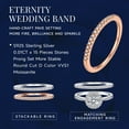 thumbnail image 4 of MomentWish Anniversary Rings for Women, 0.15Carat Moissanite Rose Gold Plated Band, D Color VVS1 Simulated Diamond 925 Sterling Silver Eternity Rings-Size10, 4 of 8