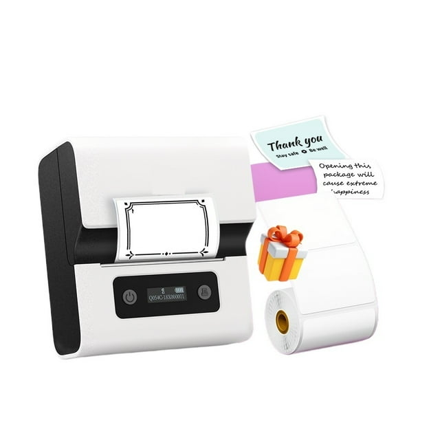 Loomza M221 Label Printer with USB Cable, Pink, White, Black, Blue, 1 Count Pack