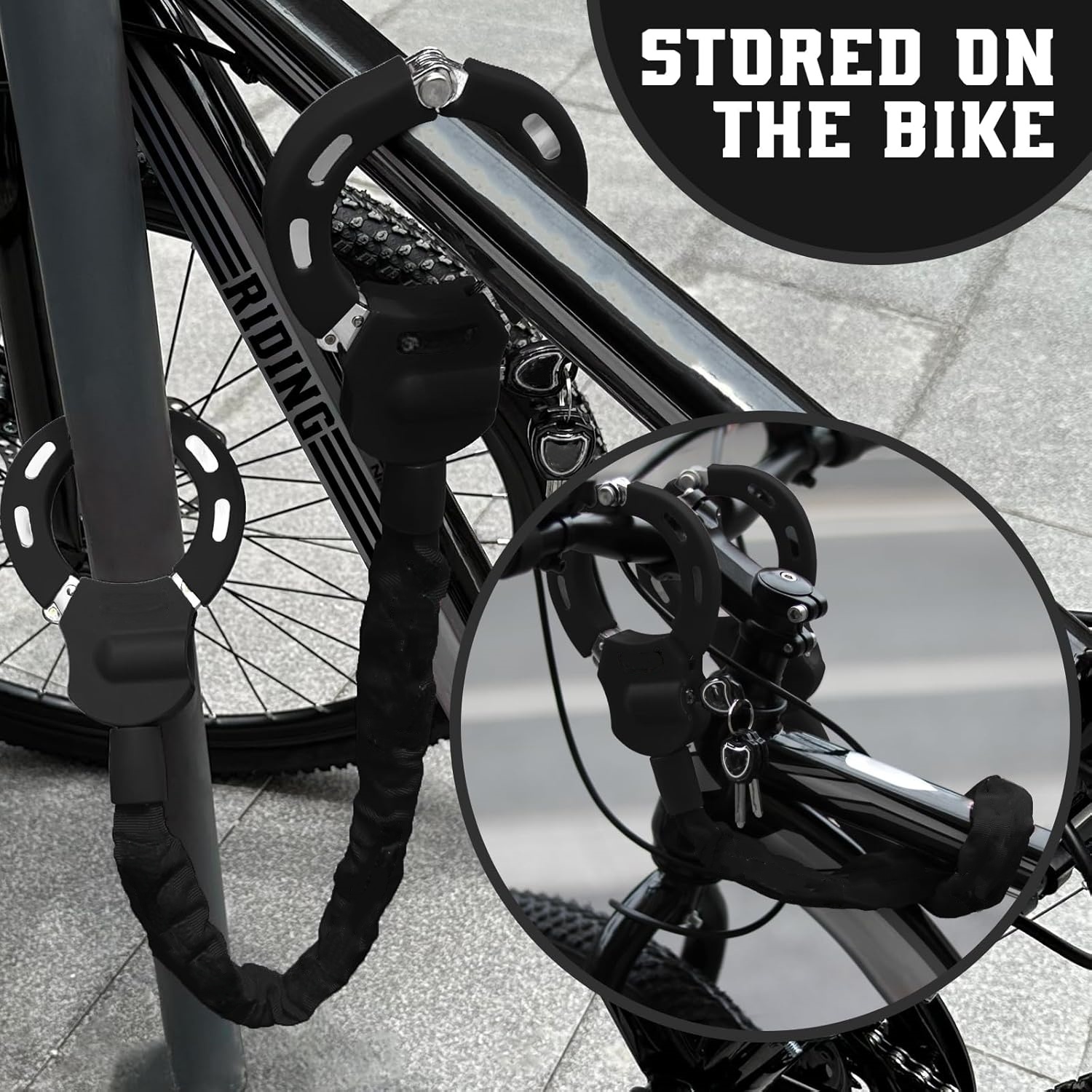 Scooter Lock, Bike Locks High Security with Key, 36.22inch