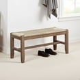 thumbnail image 6 of Alaterre Newport 40" Wood Bench with Rush Seat, 6 of 13