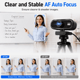 thumbnail image 5 of RONY 1080P Webcam with Auto Focus & Built-in Noise Canceling Mic, USB Web Camera for PC Laptop Computer, Video Calling, Streaming & Online Meetings, 5 of 11