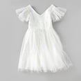 thumbnail image 4 of Eashery Girls Summer Dress Princess Summer Toddler Girl Dress White 8-9 Years, 4 of 5