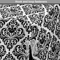 thumbnail image 4 of Damask Dog Crate Cover, Symmetrical Damask Motif with Floral Elements Flowers and Leaves with Curves Image, Easy to Use Pet Kennel Cover for Dogs, 35" x 23" x 27", Black White, by Ambesonne, 4 of 6