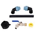 thumbnail image 3 of IBC Adapter, Water Container Gooseneck Connector Replacement Fitting Butt Faucet Drain With Hose For Filling Watering Can For Garden 2 Barrels In Series,1 Barrel Lift,2 Barrels In, 3 of 8