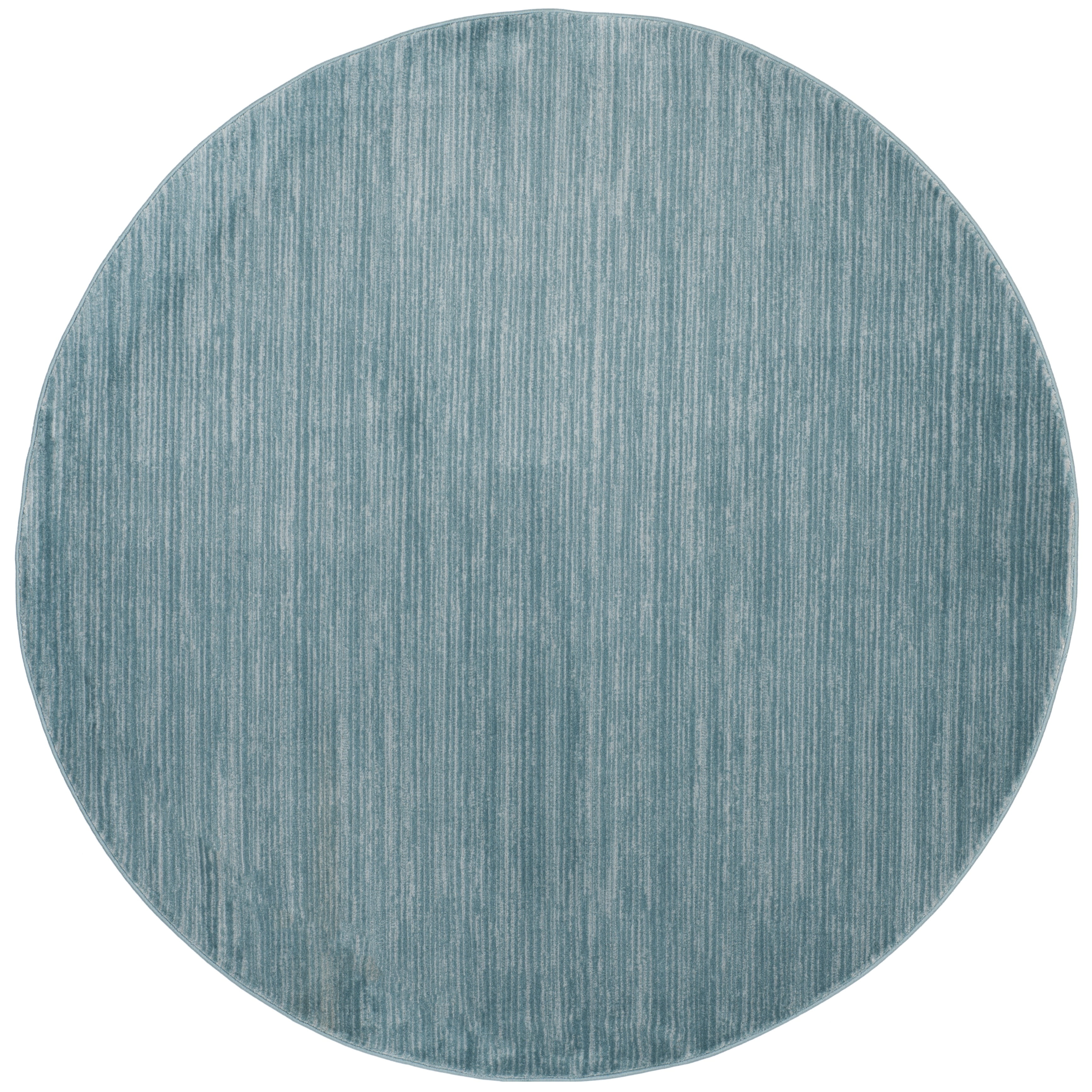 SAFAVIEH Vision Adrasteia Overdyed Solid Area Rug, Aqua, 4' x 4' Round - Modern Design, Aqua, Non-Shedding & Easy Cleaning, Ideal for Living Room, Bedroom, Dining Space