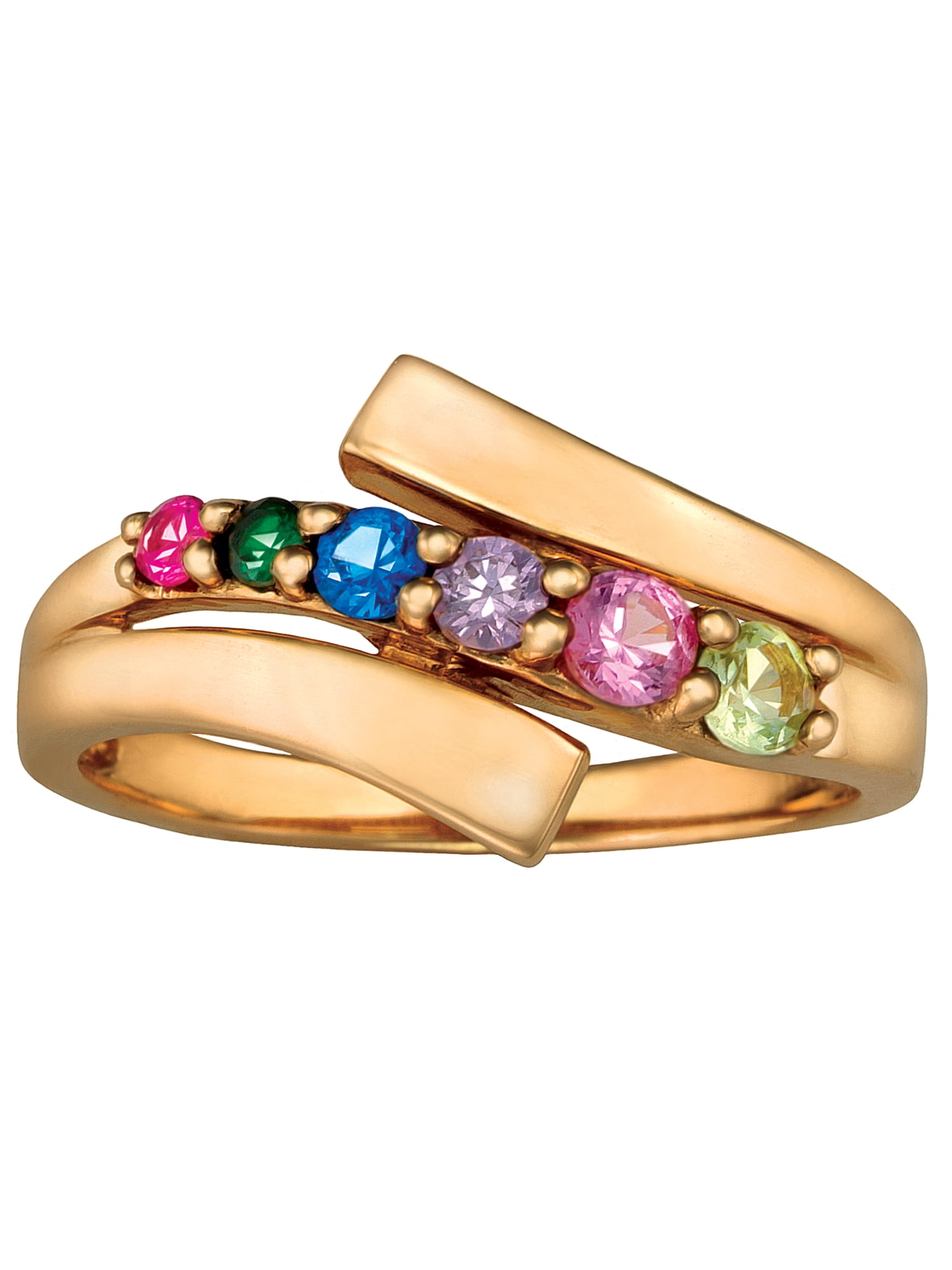 Keepsake Personalized Family Jewelry Lineage Mother's Birthstone Ring available in 10k and 14k