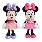 Just Play Disney Junior Minnie Mouse Hearts and Stars Small Bean Plush Stuffed Animals 2 Pack, Kids Toys for Ages 2 up
