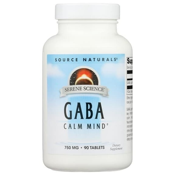 Source Naturals Serene Science Gaba Calm Mind 750 mg 90 Tablets