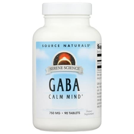 Source Naturals Serene Science Gaba Calm Mind 750 mg 90 Tablets