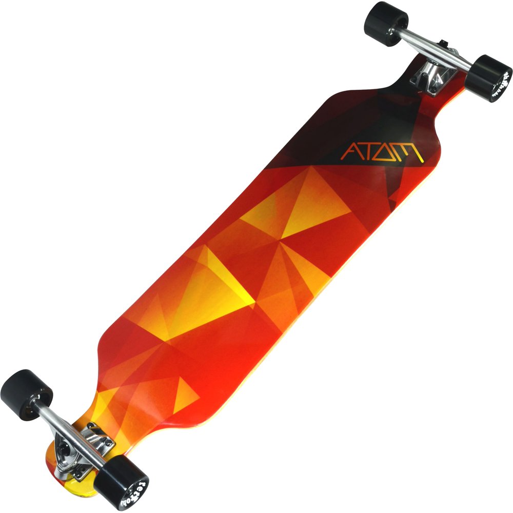 Atom Drop Deck Longboard 39 Inch (Orange Geo)