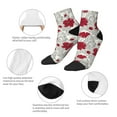 thumbnail image 6 of Bingfone Leaves And Anemone Design Patterned Men'S Women'S Casual Cotton Socks, 6 of 9