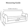 thumbnail image 2 of Thick jacquard stretch cover for sofa with 3 cushions (sofa, ivory), 2 of 7