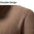 thumbnail image 6 of LMOIPLI Men's Polar Fleece Jacket Full Zip Long Sleeve Solid Color Jackets Fall Winter Casual Warm Stand Collar Coat Pockets for Hiking Outdoor Brown S, 6 of 9
