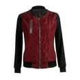 thumbnail image 3 of Autumn Winter women flight jacket warm zipper jacket motorcycle jacket, 3 of 4