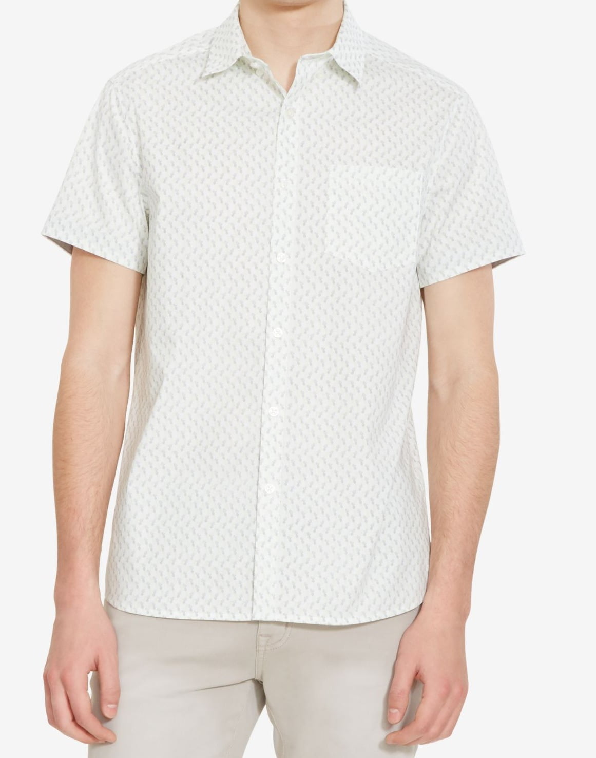 Kenneth Cole Reaction - Mens Small Pineapple Button Down Shirt S ...
