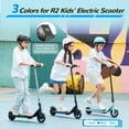 thumbnail image 4 of Rolldustry R2 150W Kid Electric Scooter for Age 5 and up, Max 10Mph, Magnetic Charging, 3-Color Pedal Lights, Double Brake, Anti-Slip Pedal, Blue, 4 of 13