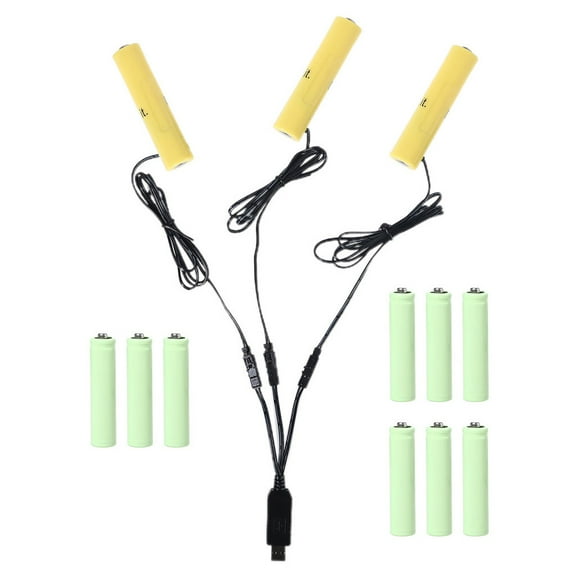 3in1 Eliminate USB Power Supply Replace 1-4pcs1.5V Batteries for Clock Camera Torch Radio