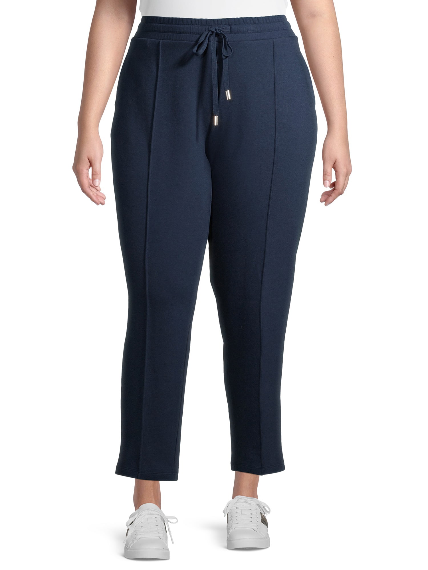 Terra & Sky Women's Plus Size Pintuck Knit Pants - Walmart.com