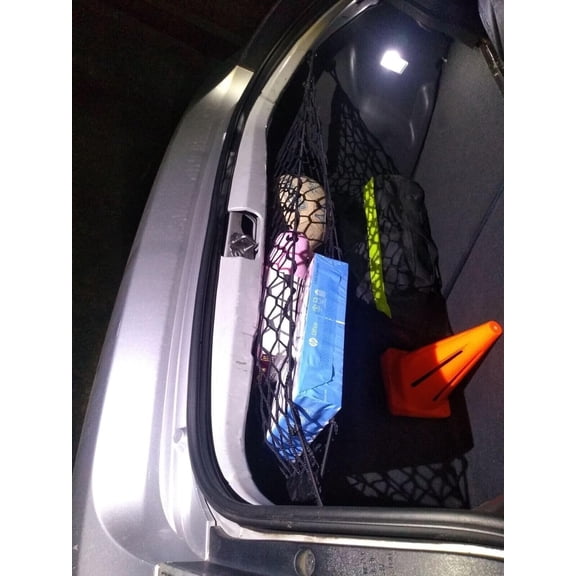 EACCESSORIES EA Trunk Organizer Cargo Net for Chevrolet Spark 2013-2023 – Envelope Style Cargo Net for Hatchback – Premium Mesh Car Trunk Organizer Vehicle Carrier Storage – Compatible Chevy Spark