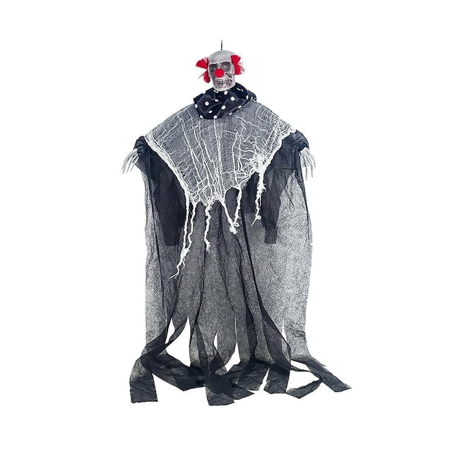 Decoración De Esqueleto Colgante Con Nariz Roja Colgante Fantasma Decoración Tela Horror Grim Reapers Decoración Para Hombre Mujer Hogar Vogacara HA020230-00
