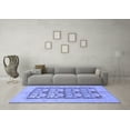 thumbnail image 3 of Ahgly Company Indoor Rectangle Abstract Blue Modern Area Rugs, 5' x 8', 3 of 4