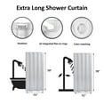 thumbnail image 3 of White Extra Long Shower Curtain Polyester Hook Less Cubic 79"L x 71"W, 3 of 4