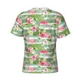 thumbnail image 6 of Vsdgher Tropical Flamingo Print Men's Dry Fit Mesh Athletic Shirts Moisture Wicking Tennis T-Shirt Tops, 6 of 9