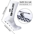 thumbnail image 4 of 6 Pairs Anti Slip Soccer Socks for Men, 6-11 US Size Cotton White Athletic Grip Socks, 4 of 6