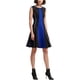 thumbnail image 2 of Vestido DKNY Acampanado Cuello Redondo Sin Mangas Negro Pequeño, 2 of 2