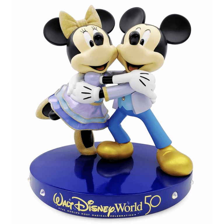 Disney Parks WDW 50th Celebration Mickey and Minnie Figurine Statue New  with Box