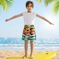 thumbnail image 4 of GYRATEDREAM Boys Swim Trunks Swim Shorts Compression Boxer Brief Liner Bathing Suit Swimsuit Anti-Chafe Toddler Kids Swimwear for 8T Orange, 4 of 9