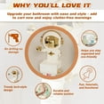 thumbnail image 4 of Kemoqi Spaceman Suction Cup Toothpaste Squeezer Gold, Toothpaste Squeezer，No Drill，Astronaut Suction Toothpaste Dispenser Creative Manual Tube Holder for Bathroom Wash & Hand Dispenser for Home Use, 4 of 9