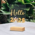 thumbnail image 2 of Hello 2025 Maine Coon Celebrates Happy New Year Firework Balloon Acrylic Plaque Sign Ashwood Base Cat Lover Kitten Owner Gifts Home Desk Decor - 02024, 2 of 5