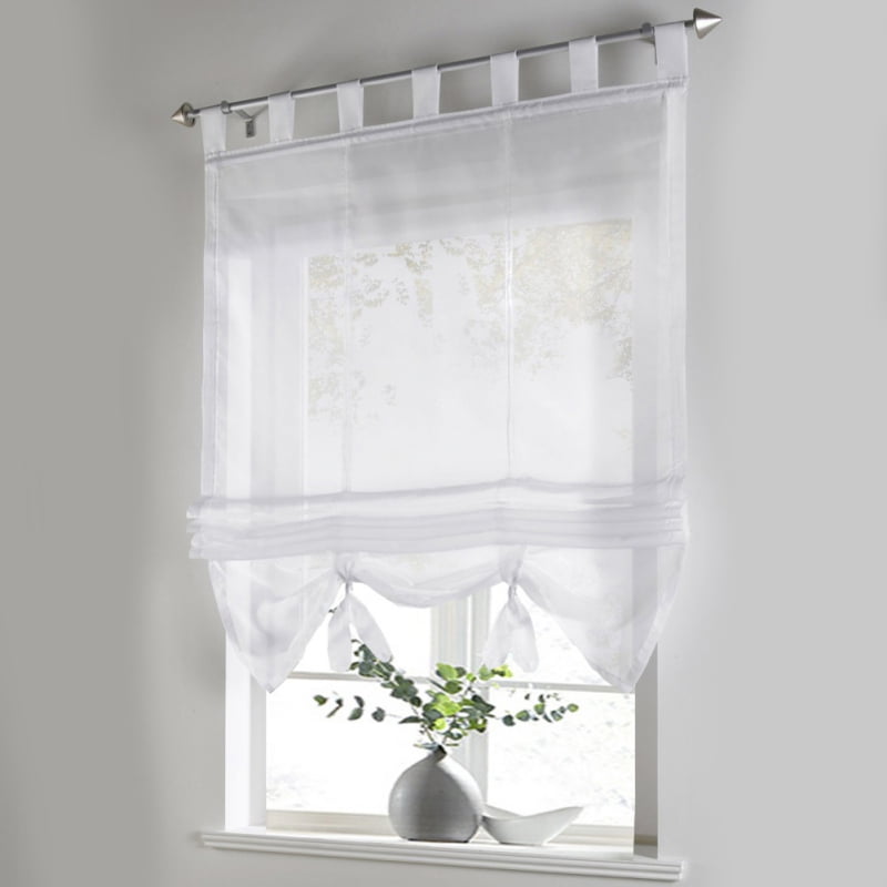 New lifting solid Rome Window Curtain Kitchen Bathroom screens white 
