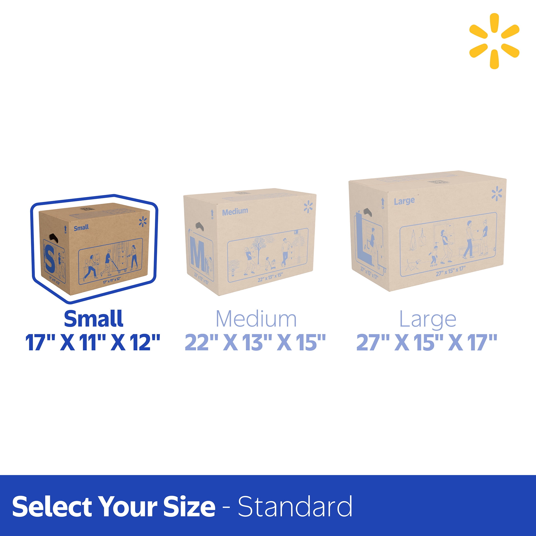 Walmart Small Packing Boxes 17x11x12 - 200 Count Pallet