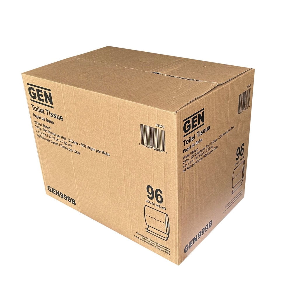 GEN, Toilet Roll, 96 Rolls, Septic Safe 2-Ply Soft Tissue