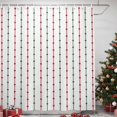 thumbnail image 3 of Christmas Shower Curtains for Bathroom, Simple Xmas Abstract Red Green Dots Stripes Waterproof Fabric Shower Curtain, Decorative Bathroom Curtain for Bathtub, 72"x84", No Hooks Included, 3 of 9