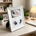 thumbnail image 3 of Baby Hand and Footprint Kit, Newborn Handprint Foot Print Keepsake Frame, Dog Pet Paw Prints Clay Kits Picture Frames, Baby Shower/Mom To Be/New Parents/Boy Girl Gift (White), 3 of 7