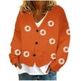thumbnail image 2 of Cárdigan informal para mujer, con botones, estampado, chaqueta de moda, abrigo, blusa de poliéster para mujer, 2 of 5